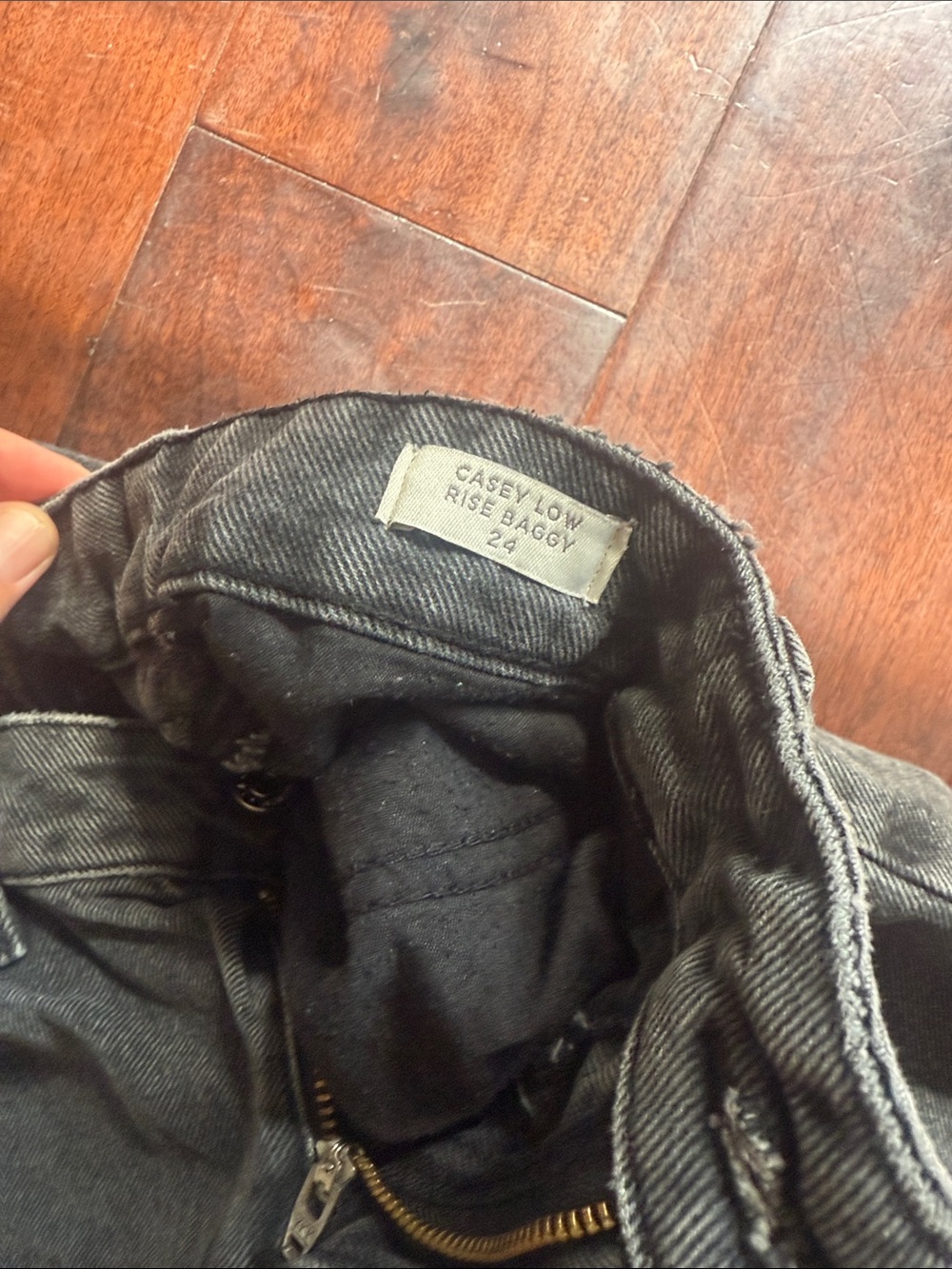 Casey low rise pac sun Wide-Leg Women’s Jeans - Washed Black size 24 - Picture 3 of 7